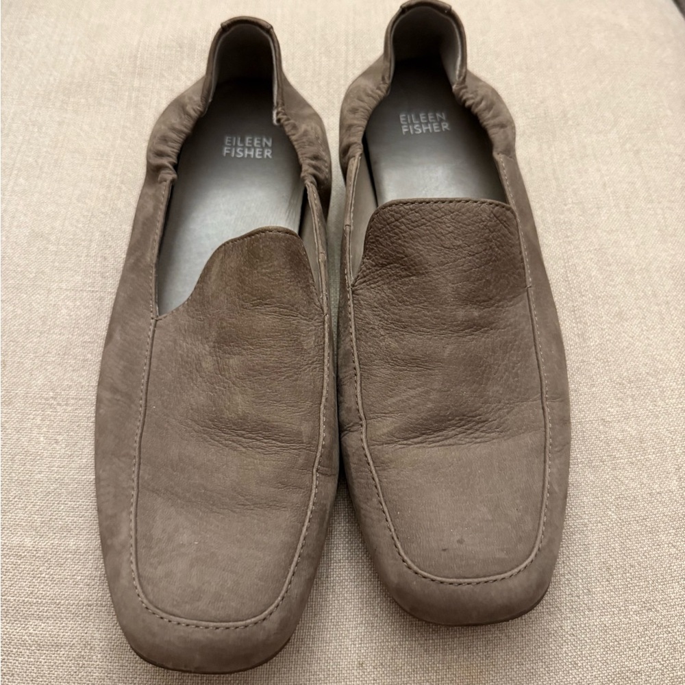 Eileen Fisher NUBUCK tumbled Loafers